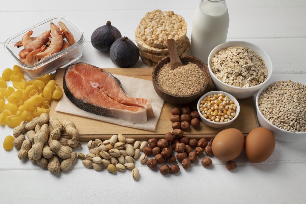 assortment food that can cause allergic reaction people